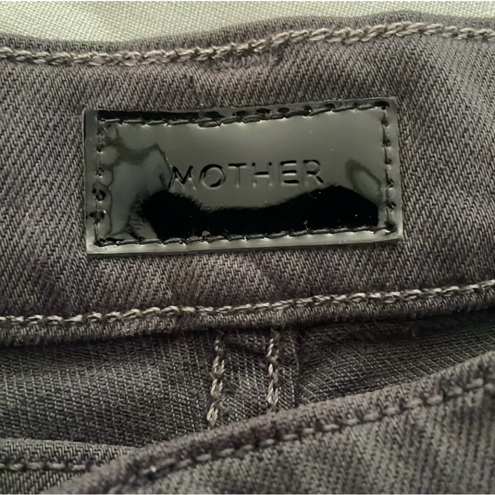 MOTHER Women's Straight Leg Jeans - Charcoal - Picture 6 of 7